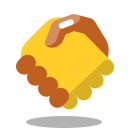Cartoon handshake
